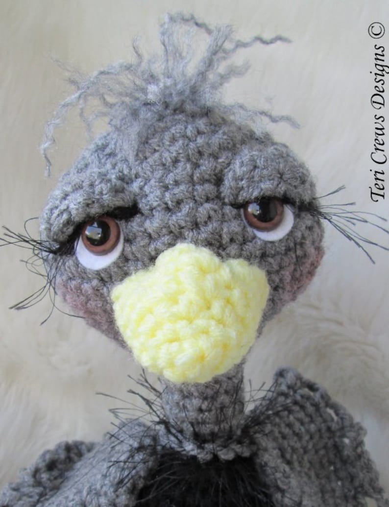 Crochet Pattern Ostrich by Teri Crews Wool and Whims Instant Download PDF Format image 1