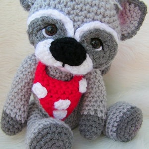 Crochet Pattern Cute Raccoon by Teri Crews Wool and Whims Instant Download PDF Format image 3