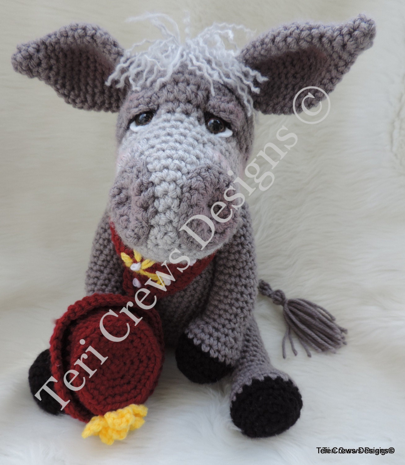 Crochet Pattern Simply Cute Donkey Instant Download PDF Format