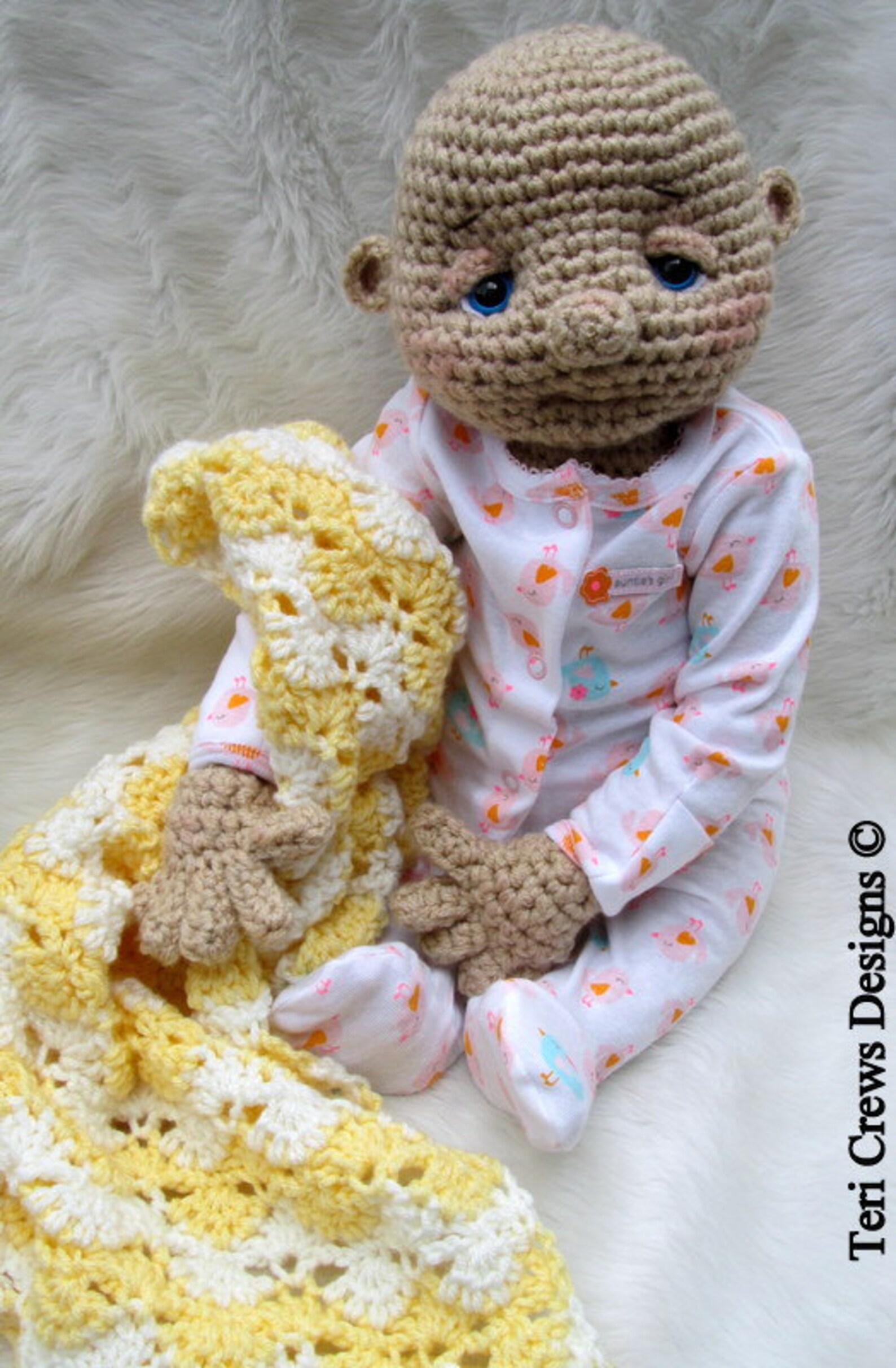 Crochet Pattern Huggable Lifesize Baby Doll by Teri Crews Etsy