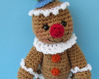 Crochet Pattern Gingerbread Man by Teri Crews Wool and Whims Instant Download PDF Format