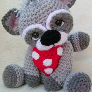 Crochet Pattern Cute Raccoon by Teri Crews Wool and Whims Instant Download PDF Format image 4