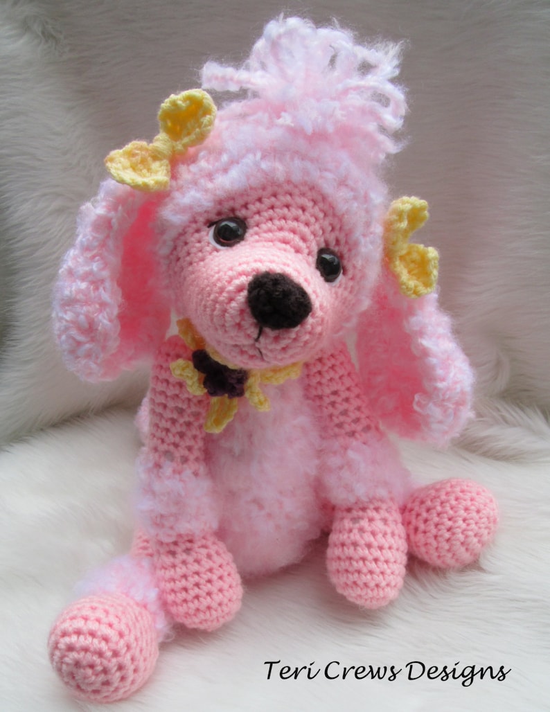 Crochet Pattern Poodle Dog by Teri Crews instant download PDF format image 1