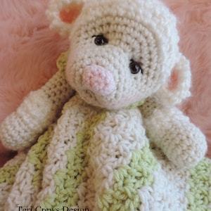 Crochet Pattern Lamb Huggy Blanket Lovey by Teri Crews instant download PDF format