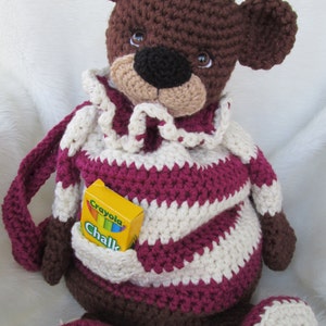 Crochet Pattern Teddy Bear Back Pack by Teri Crews Wool and Whims Instant Download PDF format image 2