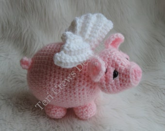 Pig With Wings Crochet Pattern by Teri Crews