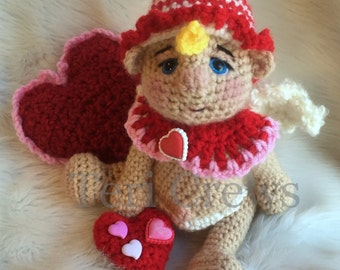 Cute Cupid Crochet Pattern Adorable Amigurumi Style Cupid by Teri Crews