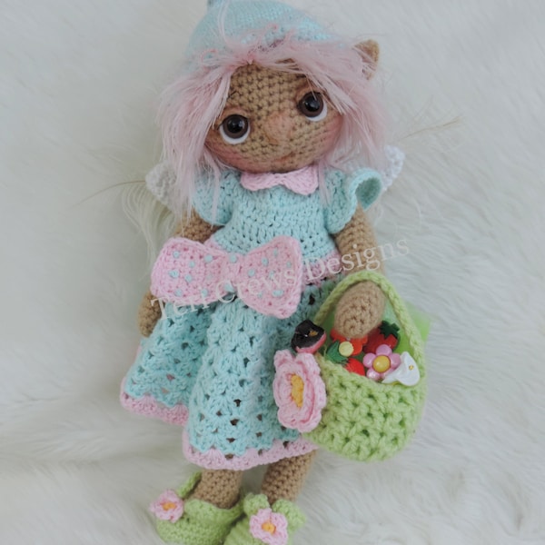 Linda muñeca de hadas de verano Amigurumi de Teri Crews Designs