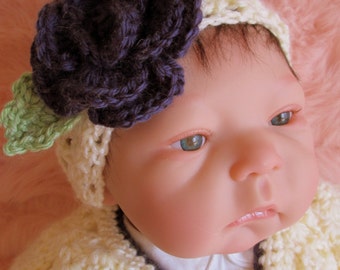 Crochet Pattern Baby Flower Headband by Teri Crews instant download PDF format