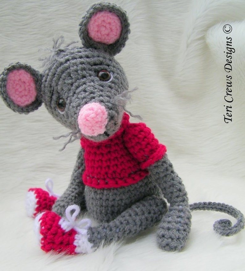 Crochet Pattern Cute Mouse by Teri Crews Wool and Whims Instant Download PDF Format image 5