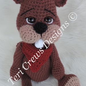 Crochet Pattern Beaver Instant Download PDF Format Simply Cute Beaver Crochet Pattern by Teri Crews