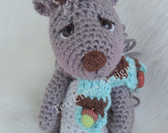 Cute Squirrel Crochet Pattern by Teri Crews Instant Download