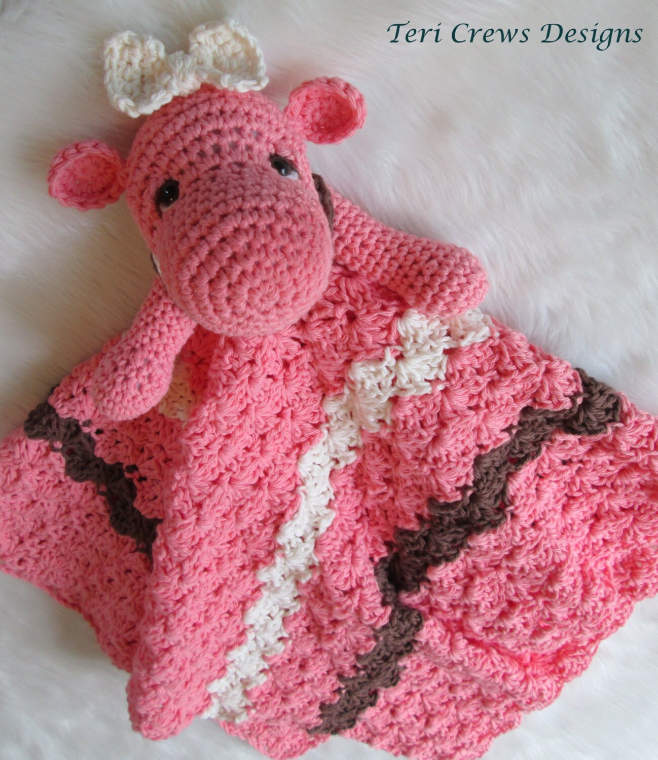 Crochet Pattern Hippo Huggy Blanket by Teri Crews Instant Etsy