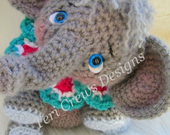 Simply Cute Elephant Crochet Pattern by Teri Crews Instant Download Digital PDF