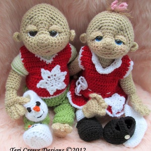 Crochet Pattern Loving Snow Doll Clothes Set for So Cute Baby Doll by Teri Crews Instant Download PDF Format