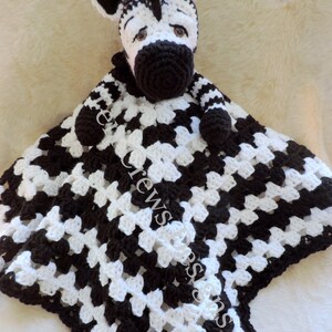 Zebra Huggy Blanket Crochet Pattern Baby Blanket, Softie, Lovey Pattern by Teri Crews image 4