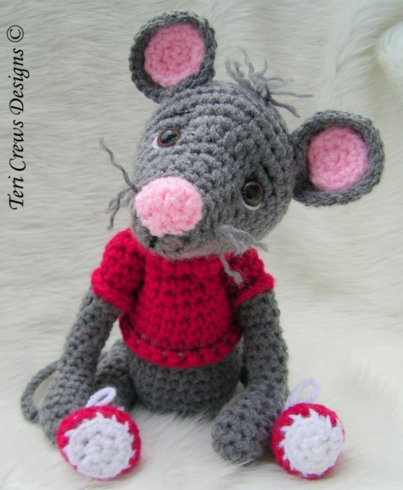 Crochet Pattern Cute Mouse by Teri Crews Wool and Whims Instant Download PDF Format image 2