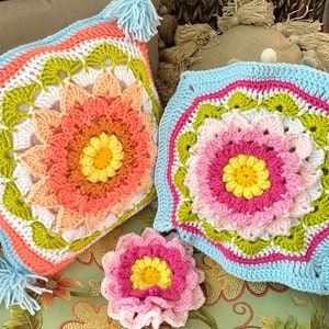 Big Bloom Granny Crochet Pattern, Includes Instructions for Flower, Mandala and Square, Instant Download, Crochet Grannie