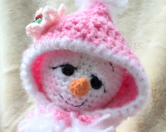 Cute Snowgirl Crochet Pattern This Girl Love Pink Instant Download PDF format Amigurumi