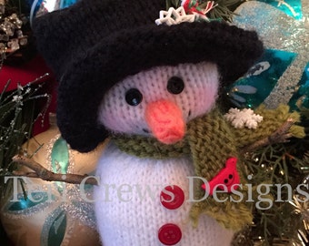 Little Snowman Knitting Pattern by Teri Crews Instant Download, PDF format