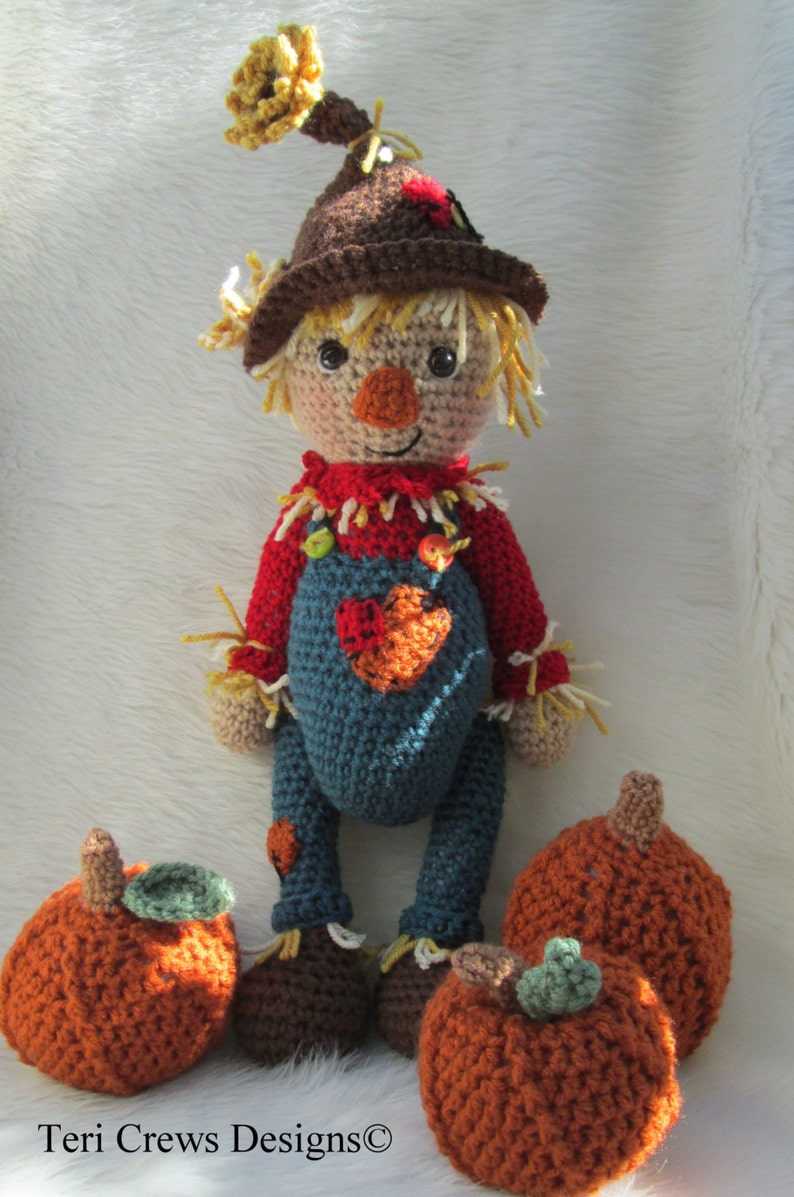 Crochet Pattern Scarecrow by Teri Crews Instant Download PDF Etsy