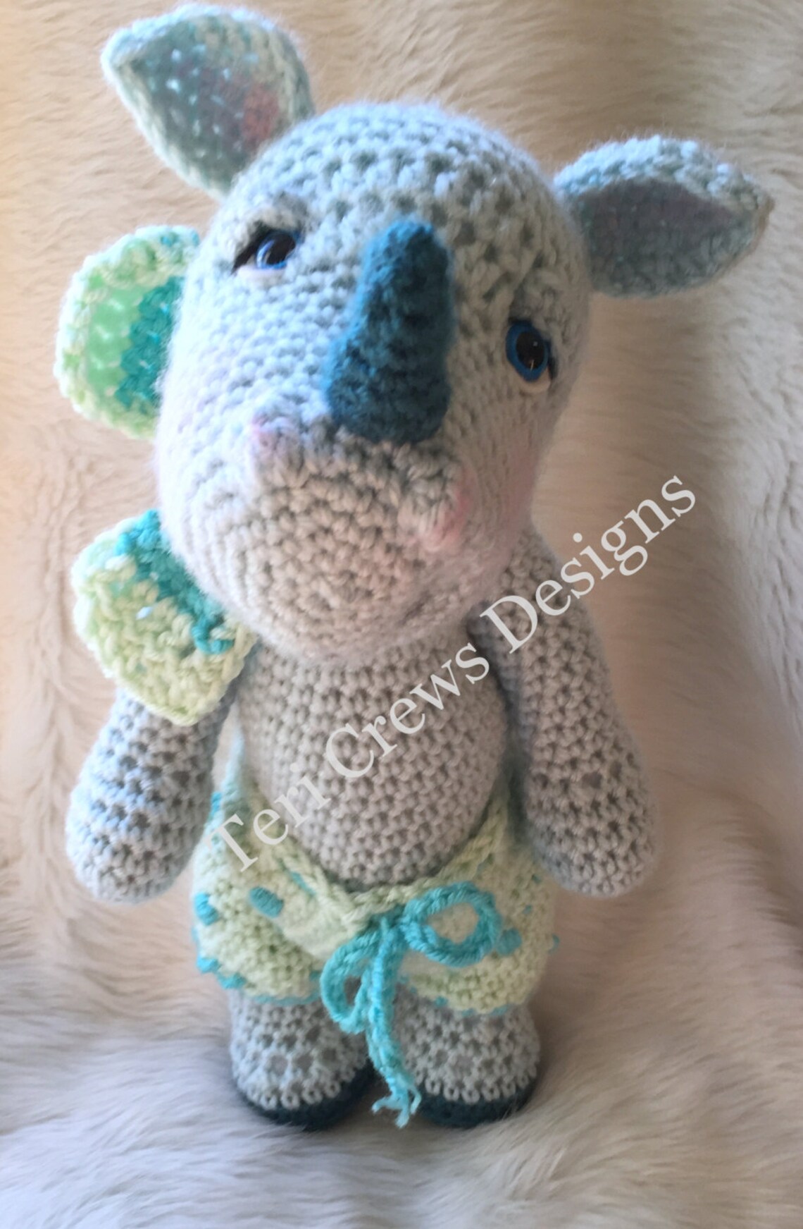 Rhino Crochet Pattern Instant Download PDF Format Simply Cute Etsy