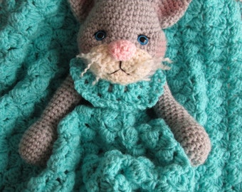 Crochet Pattern Cat Huggy Blanket by Teri Crews instant download PDF format