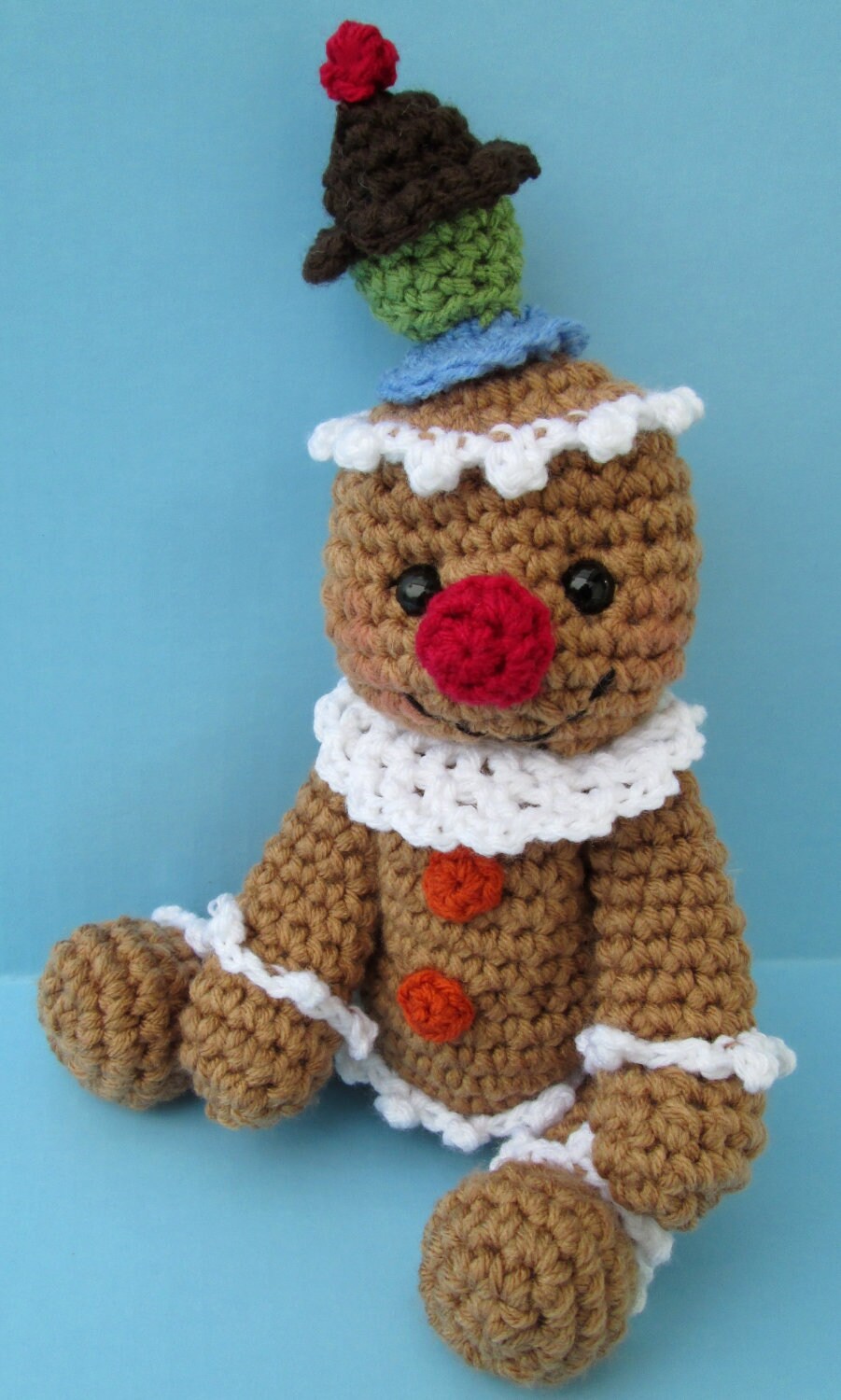 Crochet Pattern Gingerbread Man by Teri Crews Wool and Whims Instant