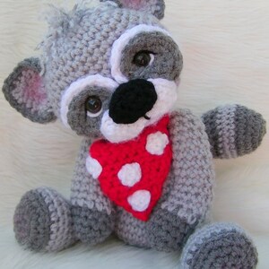 Crochet Pattern Cute Raccoon by Teri Crews Wool and Whims Instant Download PDF Format image 2