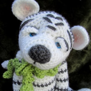 Crochet Pattern White Tiger by Teri Crews Wool and Whims Instant Download PDF Format