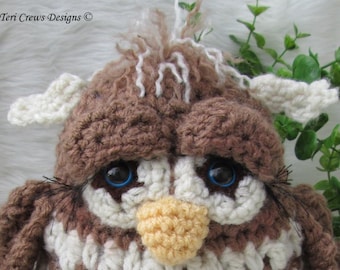 Crochet Pattern Owl by Teri Crews instant download PDF format