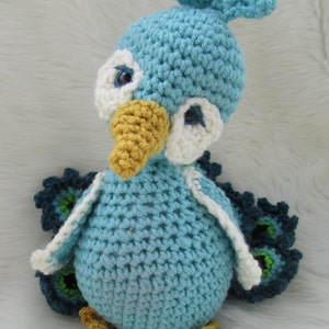 Crochet Pattern Peacock by Teri Crews Instant Download PDF Format Crochet Toy Pattern