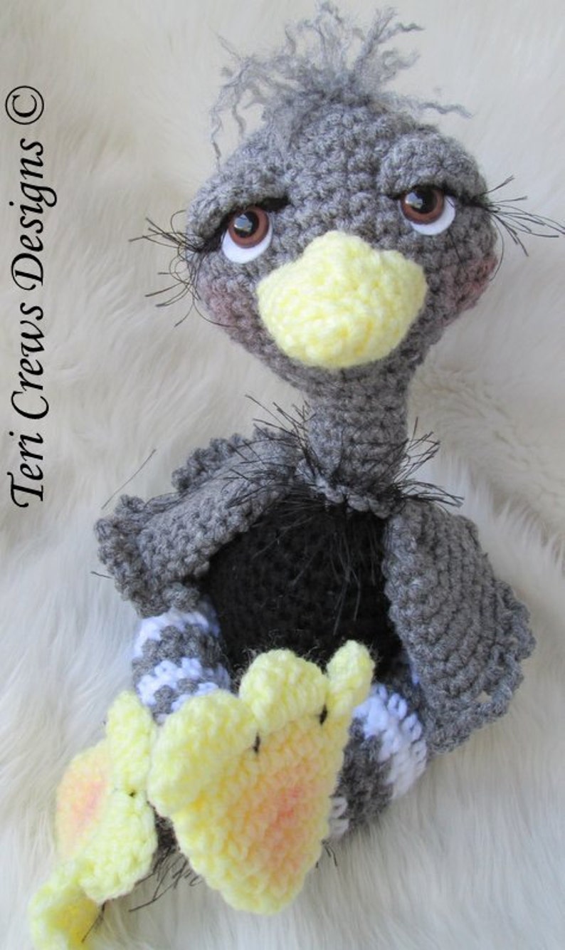 Crochet Pattern Ostrich by Teri Crews Wool and Whims Instant Download PDF Format image 3