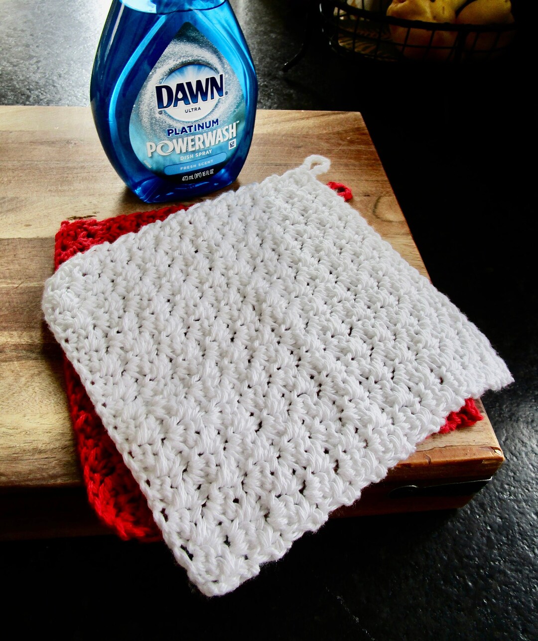 Dish Cloth Crochet Pattern, Easy Dish Wash Cloth Pattern Beginner