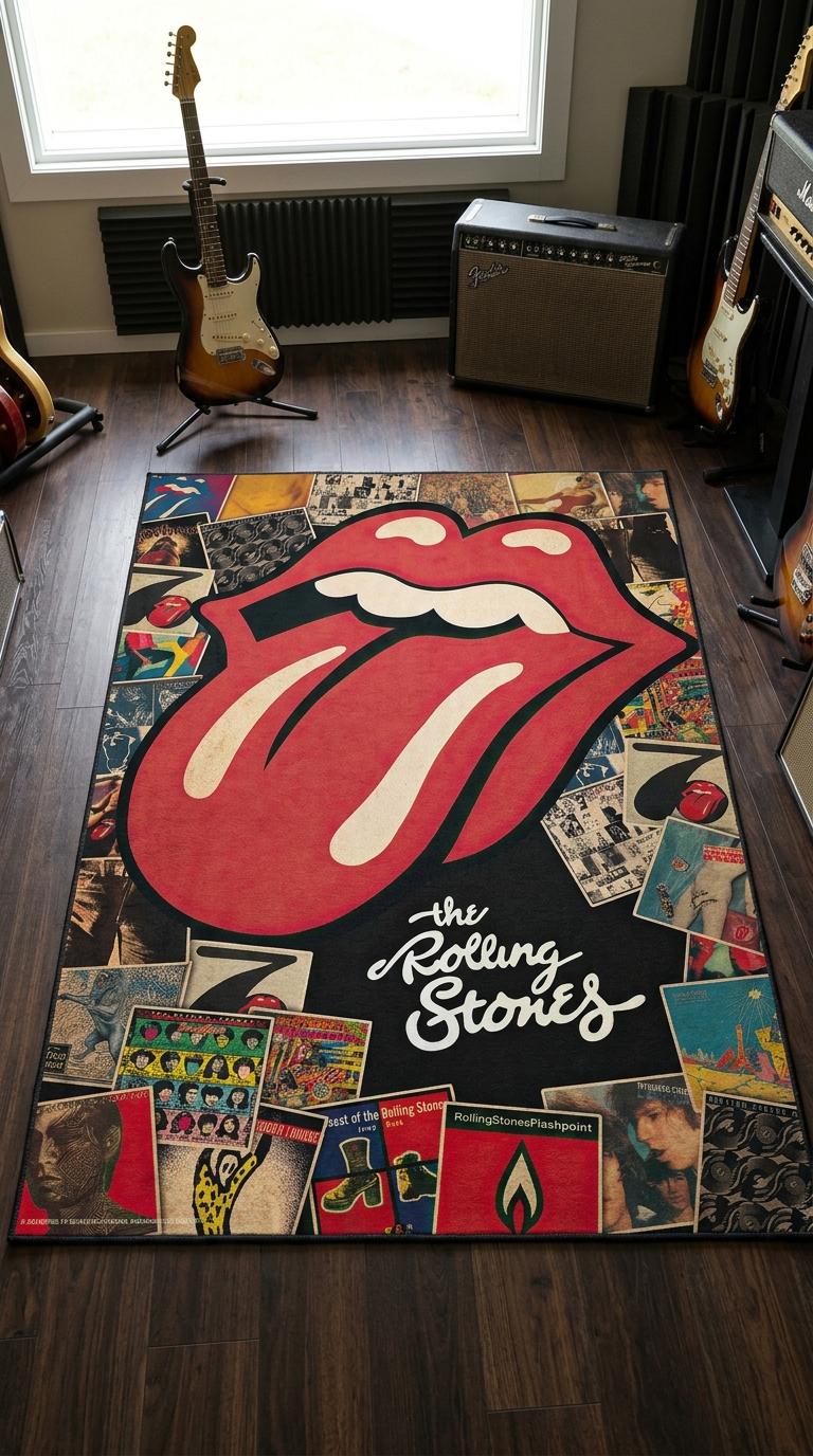Rolling Stones Rug - Etsy