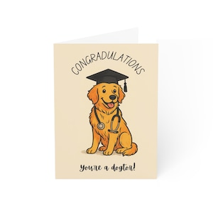 Carte de voeux pour l'obtention du diplôme vétérinaire - Célébrez, carte de félicitations, cadeaux pour amoureux des animaux de compagnie, carte d'anniversaire, carte inspirée des animaux