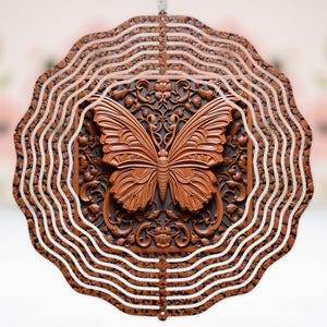Butterfly blush wedding decor fall wedding autumn decor girls room decor housewarming gift for her gift for mom outdoor Wind Spinner #108