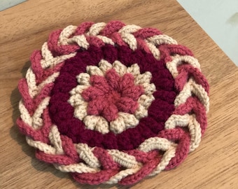 Tovaglietta con motivo mandala all'uncinetto fatta a mano • Decorazione per la casa con motivo floreale • Download immediato del PDF