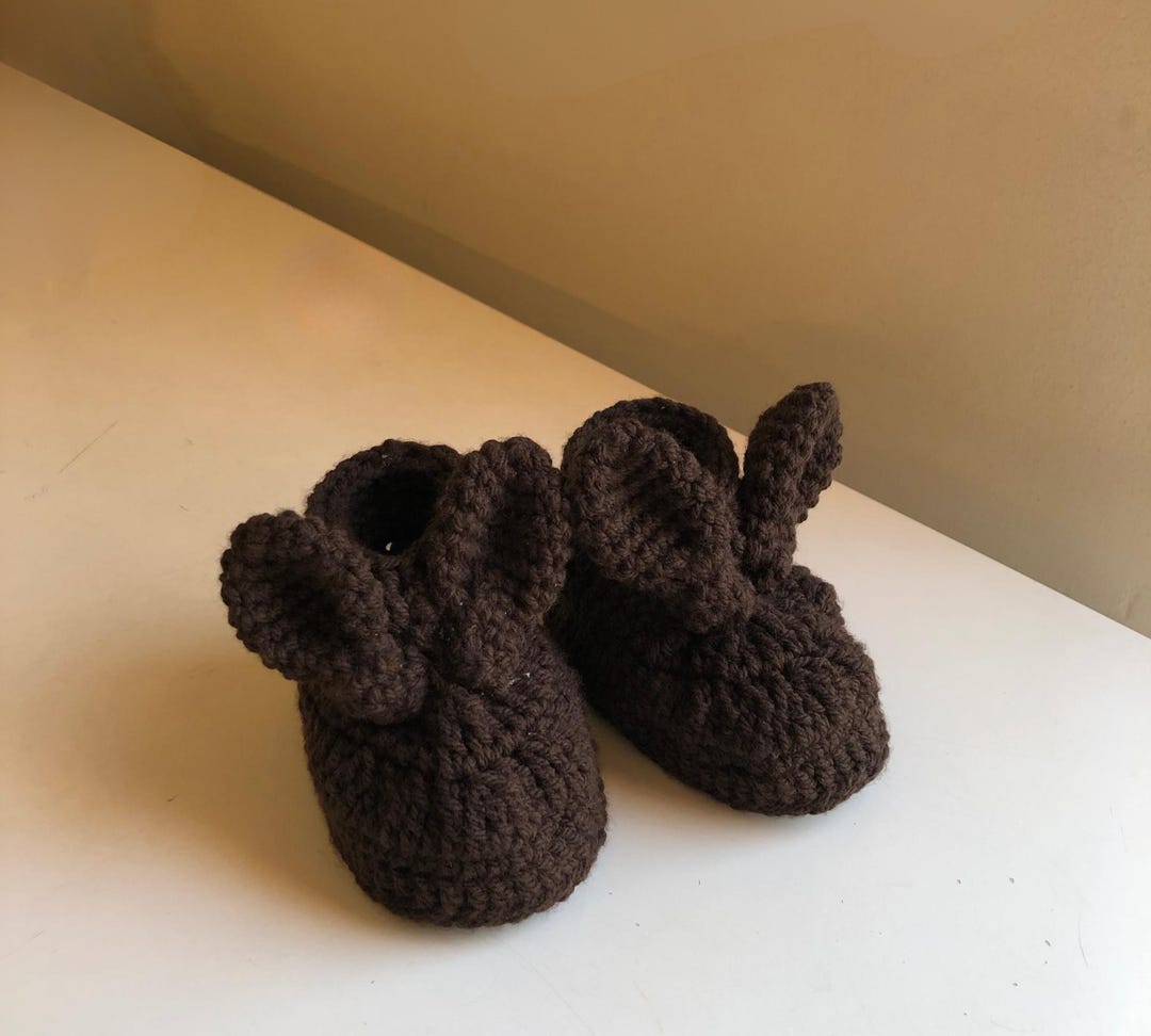Baby Bunny Booties PDF • Winter Baby Shoes Tutorial • Easy Crochet ...