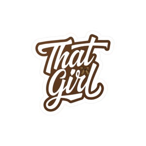 Vinyl Decal, adorable &#39;that girl&#39; sticker, Kiss-Cut Decal, Laptop Sticker, Water Bottle Decal, Phone Sticker, Planner Sticker