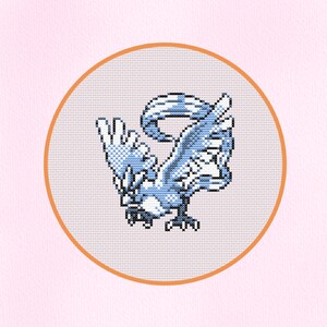 Articuno and Shiny Articuno Gen 2 Cross Stitch Patterns