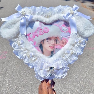 Custom Kpop Picket Cover: Bunny/Puppy Ears, PVC Acid-Free Sleeve