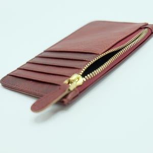 Tarjetero de cuero genuino de grano superior vintage hecho a mano / Monedero con monograma / Billetera / Tarjetero / Monedero / Regalo para ella / Regalo para él / Regalo de cuero