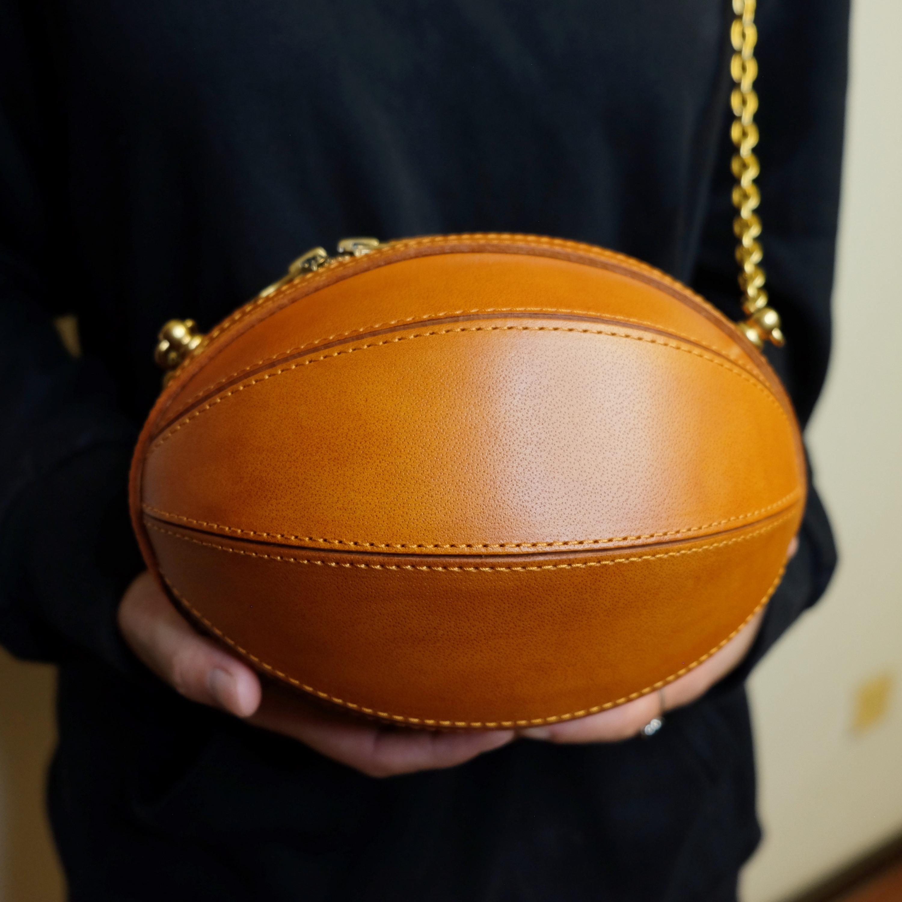 Handmade Football Shaped Crossbody/shoulder Bag/creative Genuine