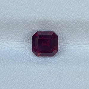 Natural Unheated Red Ruby 0.71 ct Asscher Cut | Tanzania | Loose Gemstone