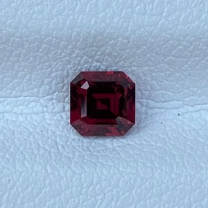 Natural Unheated Pigeon Blood Red Ruby 0.46 ct Asscher Cut Loose Gemstone