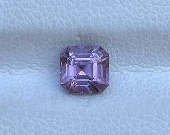 Zafiro rosa de talla Asscher de 1,24 cts. Piedra preciosa suelta