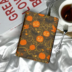 Vintage Pumpkin Kobo Kindle Case – Compatible with Kindle and Kobo Models Including Paperwhite 6.8&quot; – Halloween Cover and Fall Gift Idea