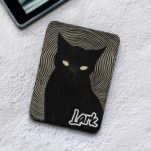 Capa Mystic Cat para Kobo, Capa Personalizada Destacável para Kobo Clara Libra, Capa Magnética para Kindle Paperwhite 2024, Presente Ideal para Amantes de Gatos