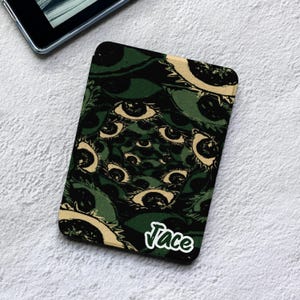 Gothic Eye Kindle Paperwhite 11:e 6,8" fodral Grönt Kobo-fodral Auto Wake Kindle-fodral med rem Kobo Clara-fodral Kindle 2024-fodral Anpassad Kindle